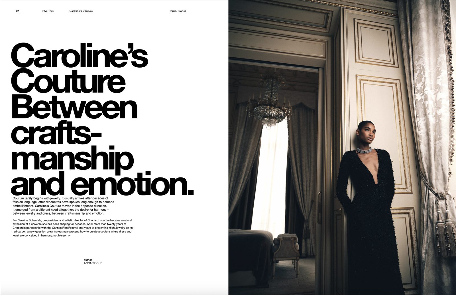 Numéro Switzerland spread: Caroline’s Couture, with Caroline Scheufele of Chopard