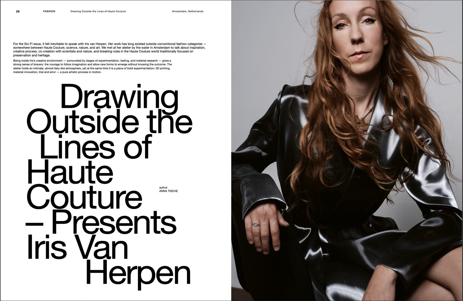 Numéro Switzerland spread: Drawing Outside the Lines of Haute Couture, with Iris van Herpen